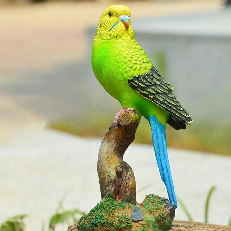 Dekoracje ogrodowe żywica papuga statua tropikalne figurki ptaków do wystroju domu prezent
