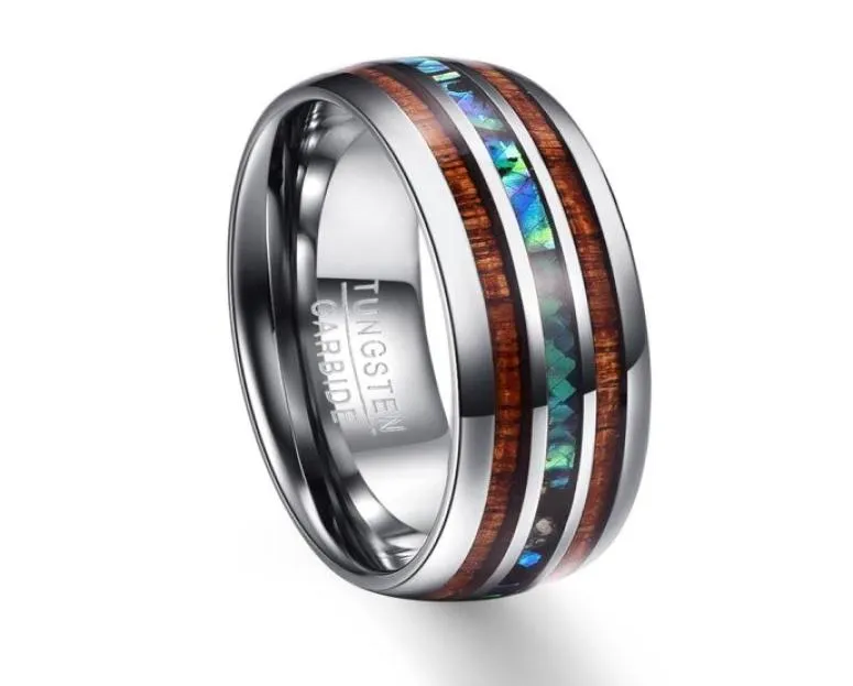 Classic Desgin Wood Grain Polishing Men Rings 100 Tungsten Carbide Bands de mariage Multisize Ring Men Bijoux entier 20181410972