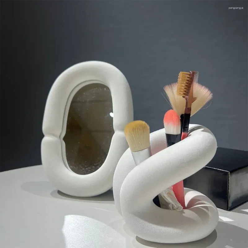 Keukenopslag decoratief rek unieke knoopvorm gladde en niet -schurende tandenborstel houder keramiek schoonheid