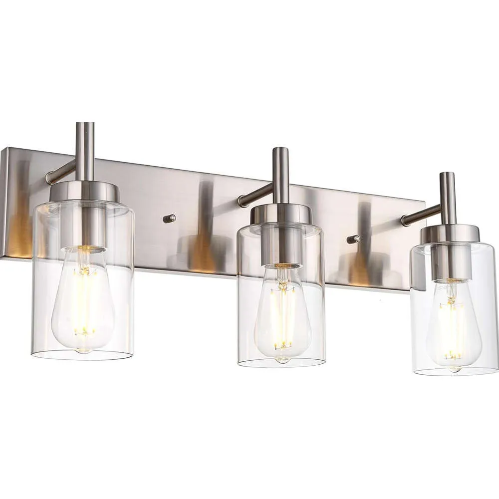 Vinluz 5-Light Black Bathroom Vanity Fixture - Modern Industrial Indoor Mur Murn For