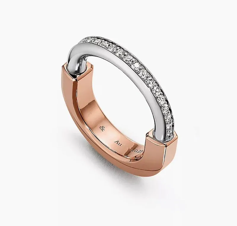 Anillo de diseñador para mujeres anillos de lujo encanto de moda pareja anillo personalidad cien coincidentes aniversario de tendencia aniversario de día de San Valentín regalo muy hermoso