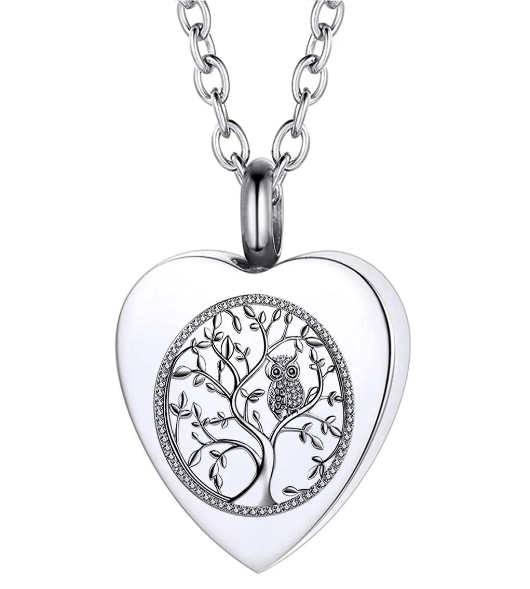 Ashes Necklace Owl Tree of Life Urn Pendant Keepsake Memorial Cremation Jewelry for Ashes for Women7995193