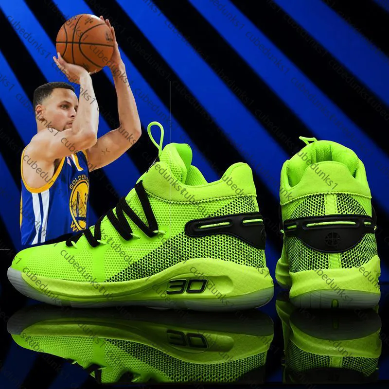 Nuove scarpe da basket Curry 6 Scarpe per la competizione sportiva Scarpe da calcolo Star Football Sneakers Scarpe da allenamento sportivo all'aperto 36-45