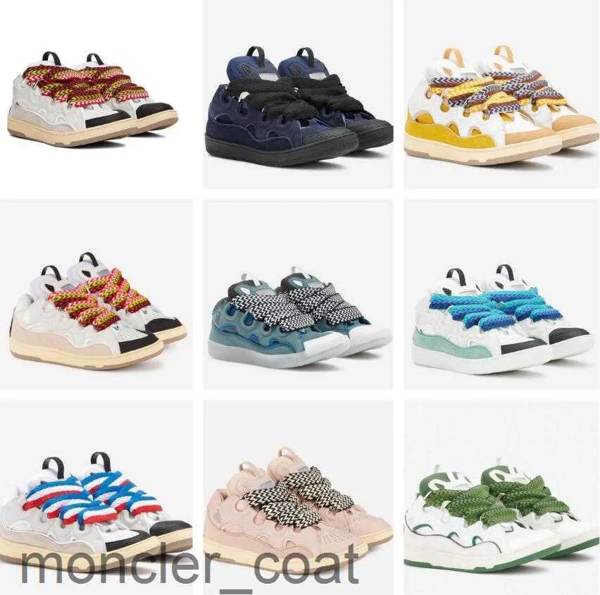 Design Curb Sneakers Chaussures Men Extraordinary Comfort Trainers Calfskin Le cuir en cuir EMED ROBE DE PARTÉ ROBLE CONCUTER WAKE EU38-46