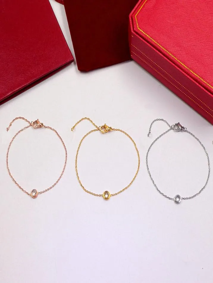 Bracciale di lusso Bracciale designer di gioielli a doppi anelli Diamond a pendente di rosa braccialetti in oro rosa per donna catena di abiti eleganti Bracel4249855