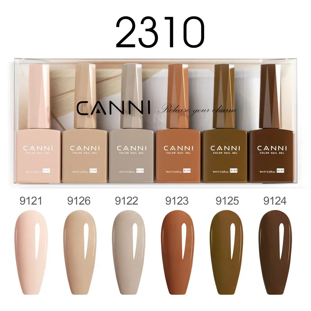 26pcskit canni Hema gratis nagelgelpolsk kit underbar färg Vacker semi permanent full täckning blöt ut uvled 240430