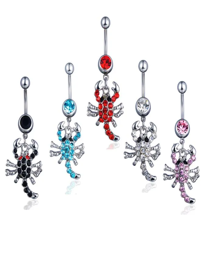 D0074 Scorpion Belly Navel Button Ring Mélange Couleurs0123458353552