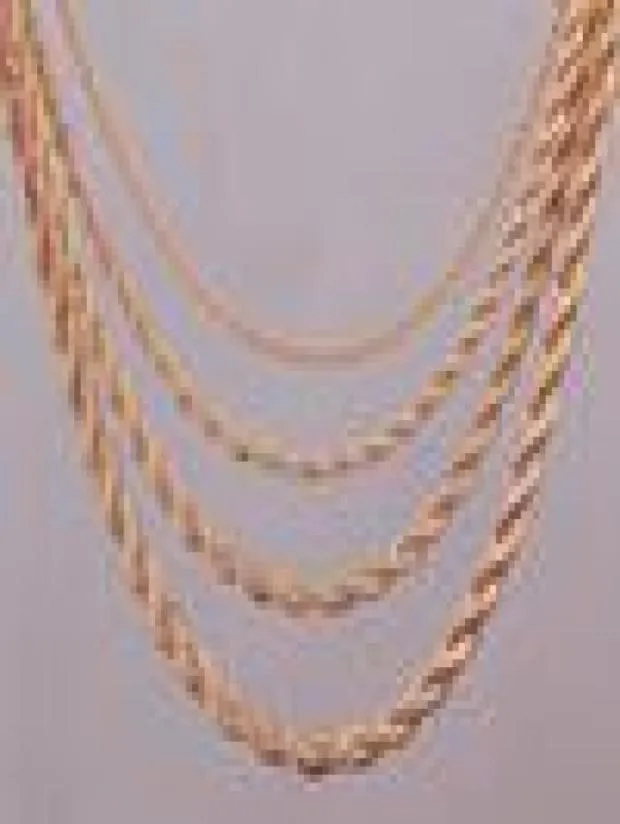 16quot18quot20quot24quot gouden touwketting ketting 2mm3mm4mm5mm voor hanger touw sieraden bevindingen4899258