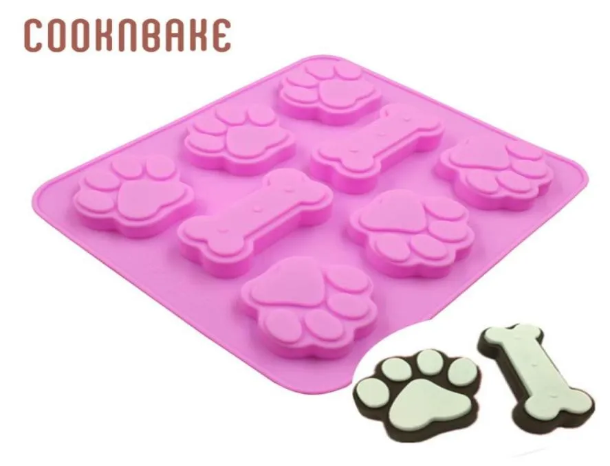 Baking Moulds COOKNBAKE Silicone Mold For Cake Biscuit Pastry Dog Candy Chocolate Mould Bone Shape Resin Ice Jello Bread Form5804411