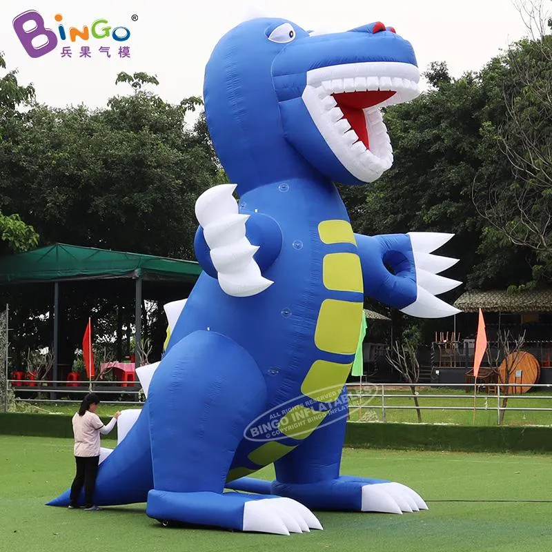 10m hauteur extérieur géant publicitaire Personnage de dinosaure de dessin animal gonflable Dinosaure pour la décoration de zoo de fête d'événement avec des jouets à air