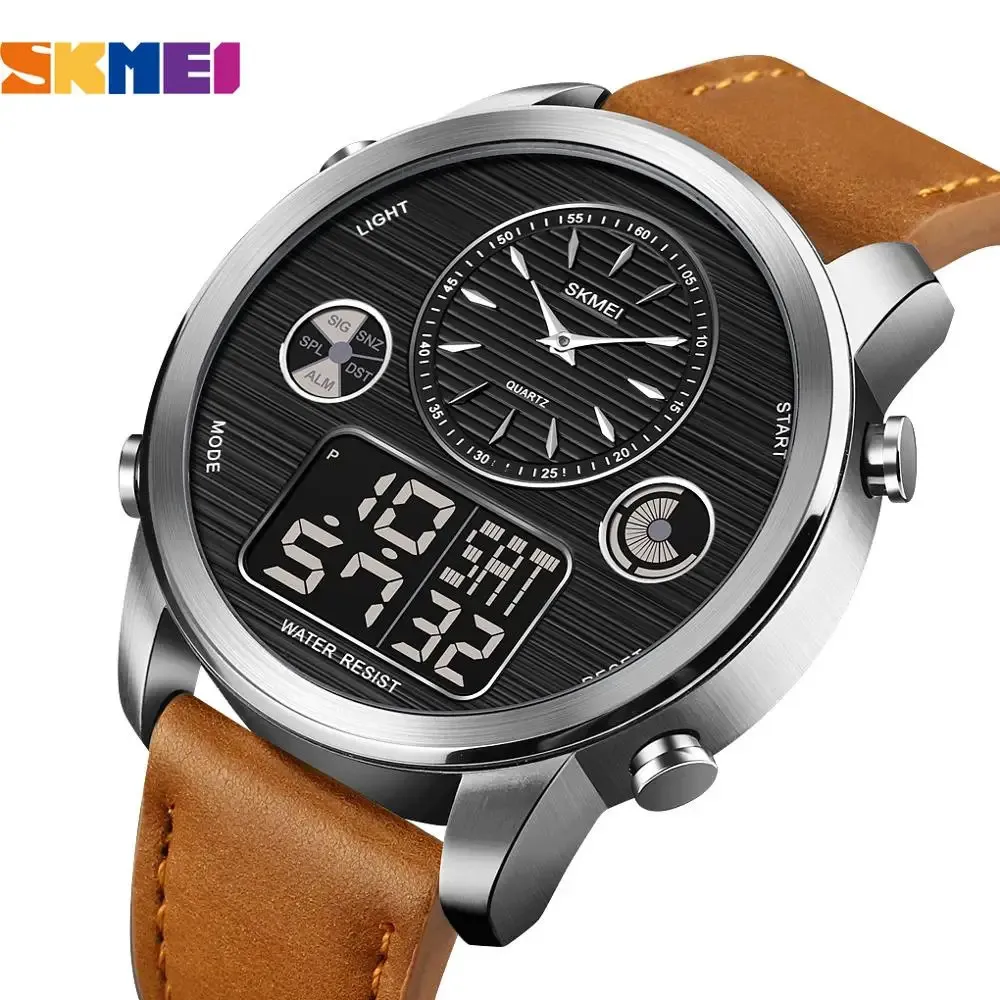 SKMEI Digital Sport Men Watches Brand Chrono Countdown Stopwatch Luxury Electronic LED Military Waterproof Wristwatch Relogio 240428