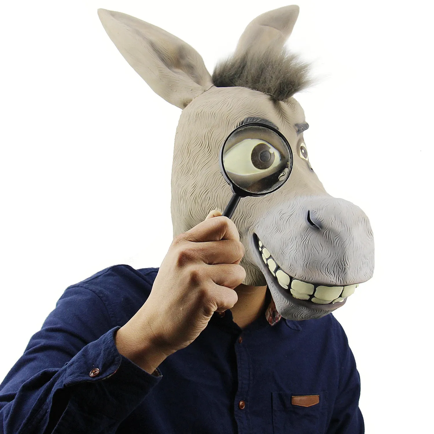 Animal Masks Halloween Lateks Party Donkeyhead Męska maska ​​cosplay 240430