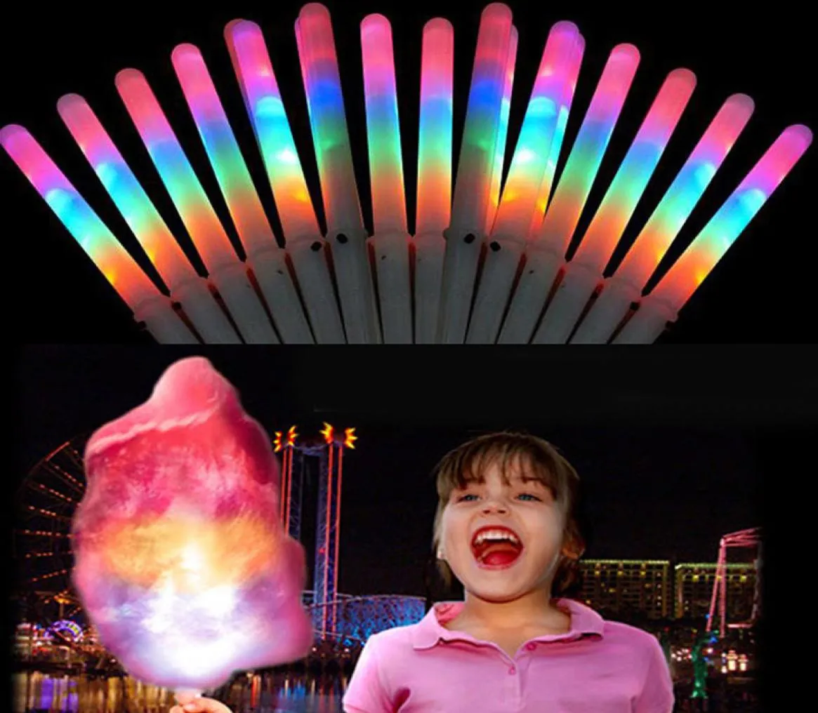 2020 New LED Cotton Candy Glo Cones Colorful LED Light Stick Flash Glow Cotton Candy Stick For Vocal Concerts Night Party3011245