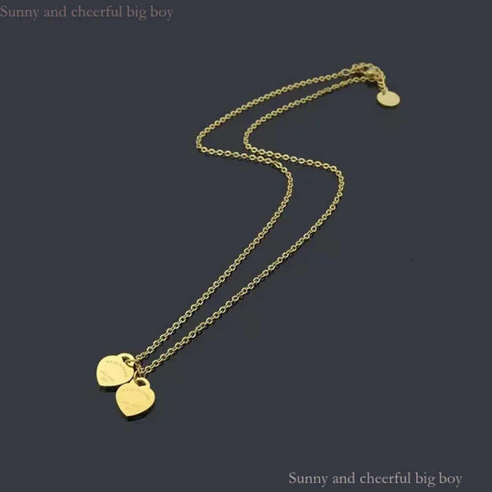 Designer ketting liefde ketting 18k gouden luxe sieraden Tiffanyjewelry Valentijnsdag moeder 'Day Gift Designer sieraden hanger 770