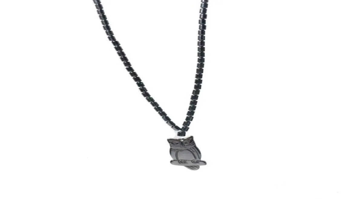 Collier 2021 Collier d'hématite magnétique Perles de pierre naturelle bijoux pour hommes femmes OWL4703531