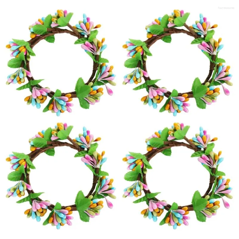 Decoratieve bloemen 4 pc's Spring Decoraties Home Easter Door Wand hanger Eucalyptus Simulatie Garland feestkrans Outdoor