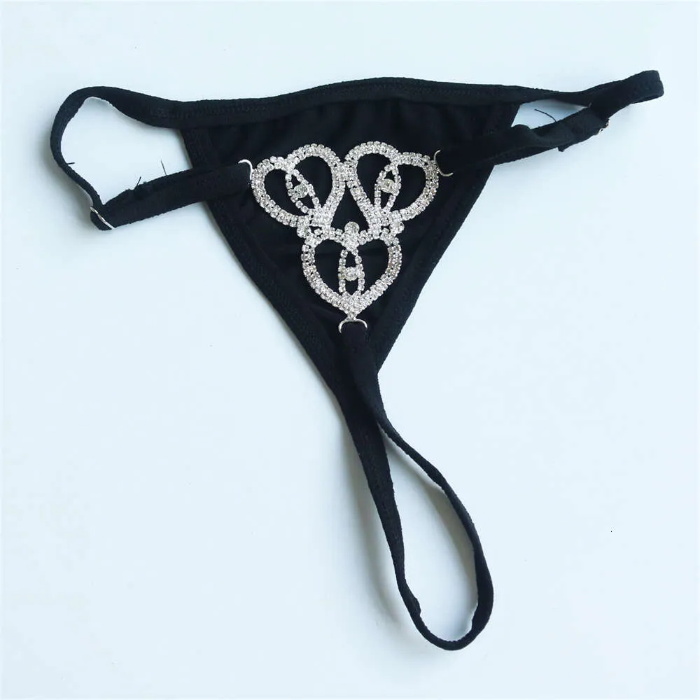 Accessoires de costumes sexy pêche étincelante coeur cristal Belle ceinture noire bijoux de nuit de nuit shorts de ramiage