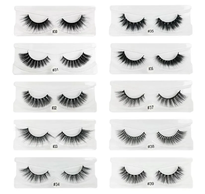 Whole 20 Pairs 3D Mink Lashes Bulk Mix Eyelash Styles Natural False Eyelashes Extension Makeup Soft Dramatic 15mm Mink Eyelash4572231