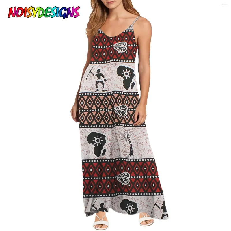 Abiti casual Noisydesigns 2024 STIVE SEXE SEXY ELEGANT BEACH Creativity African Kente Stampato Donne Doning Personalità