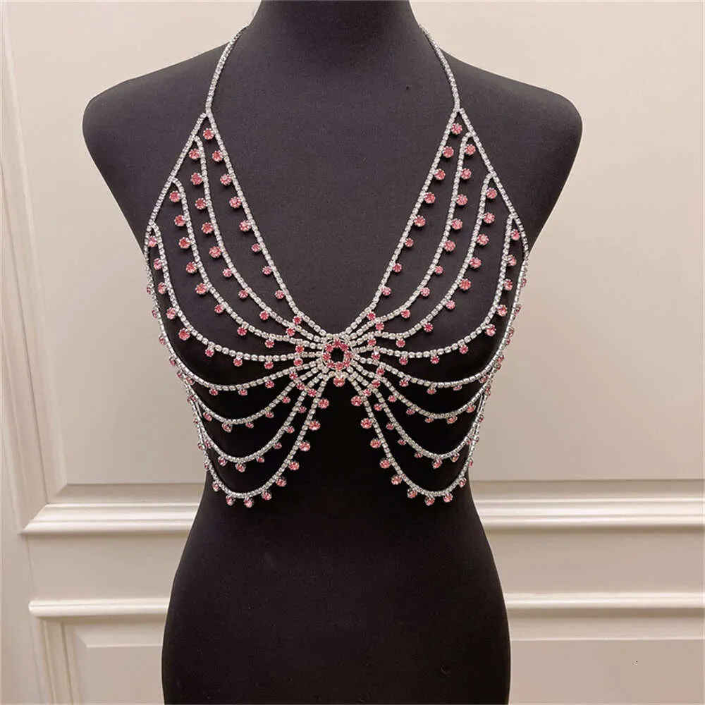 Acessórios para figurinos Acessórios de fantasia Moda Rhinestone Stone Bra Bra Sexy Mulheres Biquíni Jóias Acessórios da Cadeia de Mama dos Namorados Presente do Dia dos Namorados XDS XDS