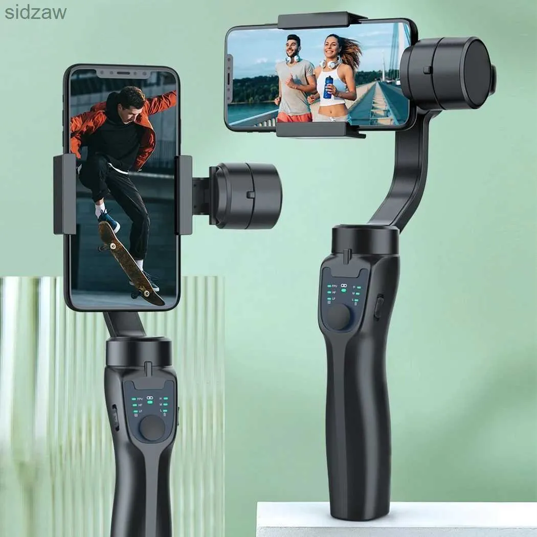 Selfie monopods slimme 3-as handheld universele joint smartphone stabilisator smartphone selfie stick geschikt voor Android iPhone vlog anti shake video-opname wx