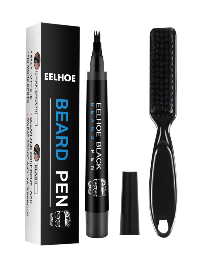 Frakt på Eelhoe Vattentät och svett Proof Beard Line Ritning Pen Filling Kit7044117