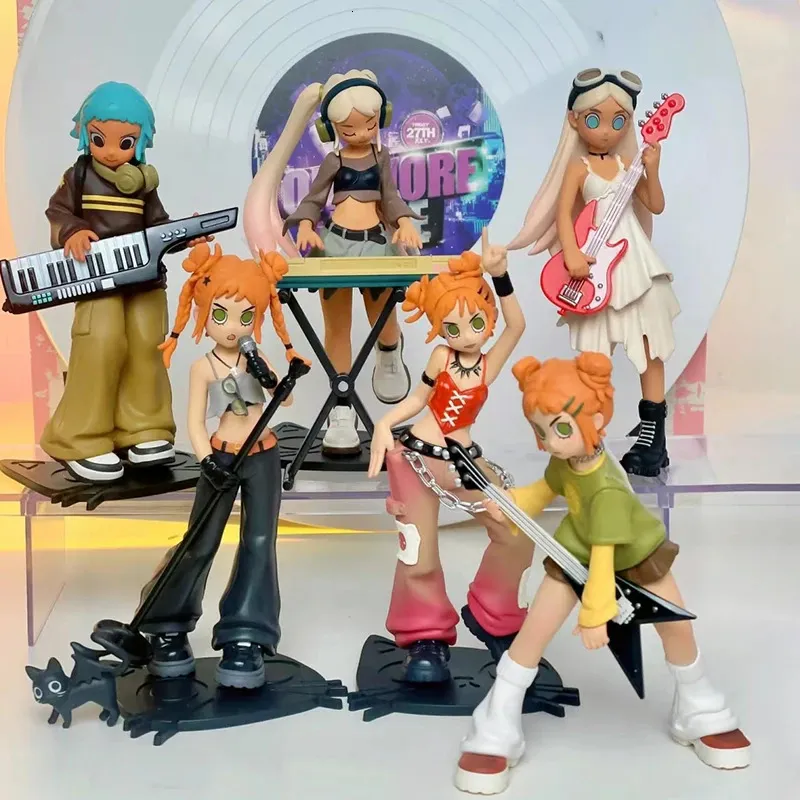 Peach Riot Resie Up Series Blind Box Poppy Gigi Frankie Girl Animeフィギュアミステリーボックス収集モデルKawaii Figurine Toy Gift240428
