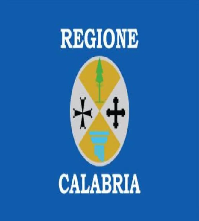 Włochy Calabria Flag Flag 3 stóp x 5 stóp poliestru Latający 150 90 cm Flaga niestandardowa na zewnątrz 6840384