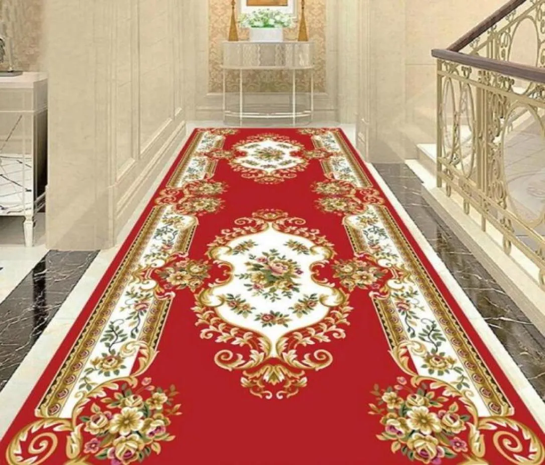Sala de estar europea alfombra sala hall estera de piso porche el corredor de la alfombra larga no slip size75504275109308