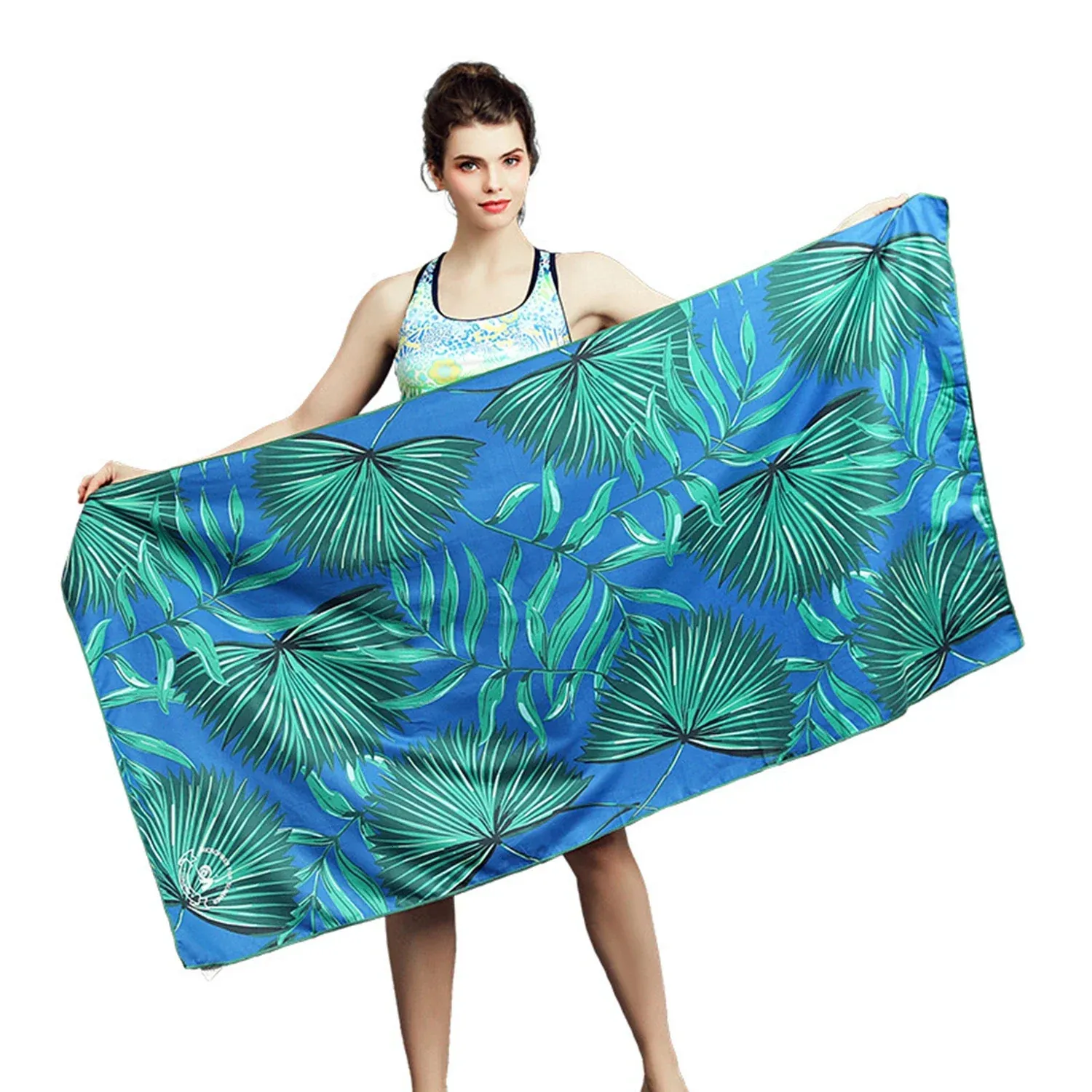 70x150 cm Schnelltrocknende Mikrofasel -Strandtuch Super absorbierende Schwimmbad Handtuch Surf Poncho Sonnenschutz Schalstrandtücher 240422