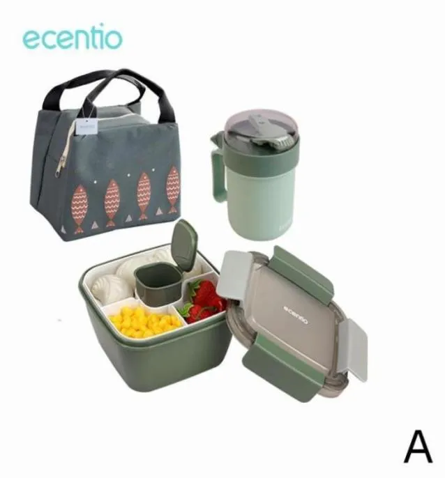 A Ecentio Lunch Other Dinner Tares Box Two Lapis Square Green Set mit Suppe1054284834493