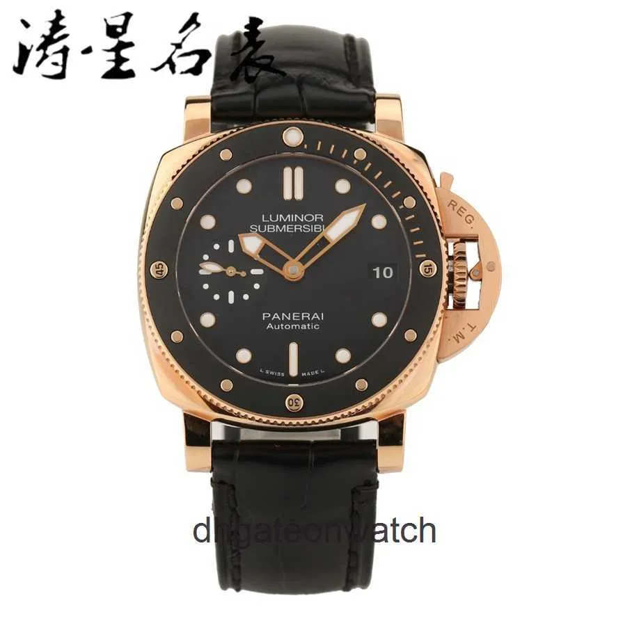 PENERAA High End Designer Watches For Box Diving Series 18K Rose Gold Automatic Mechanical Mens Watch Pam00684 Original 1: 1 avec un logo et une boîte réels