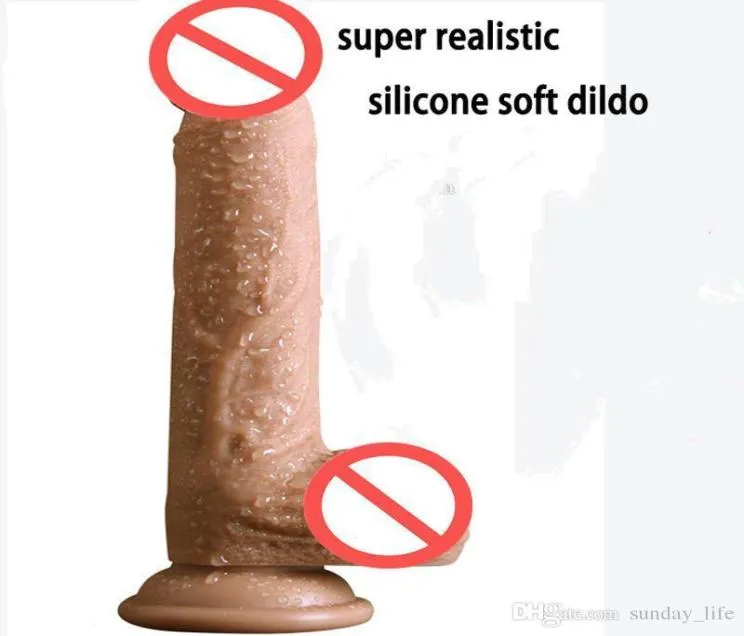 Super realistische Suction Cup Dildo mannelijke kunstmatige genitale grote lul volwassen seksspeeltjes voor vrouw real feel soft dildos 1298595