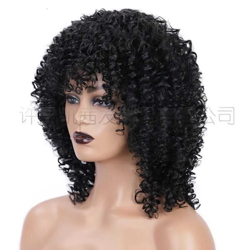 Ace Xuchang Cabeça Feminina Kinky Curly Set Chemical Cover Wig