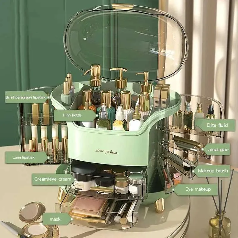 Cosmetische organisator gebruikt voor badkamer make -up kussens opslagmanagers Selectievakjes Dozen