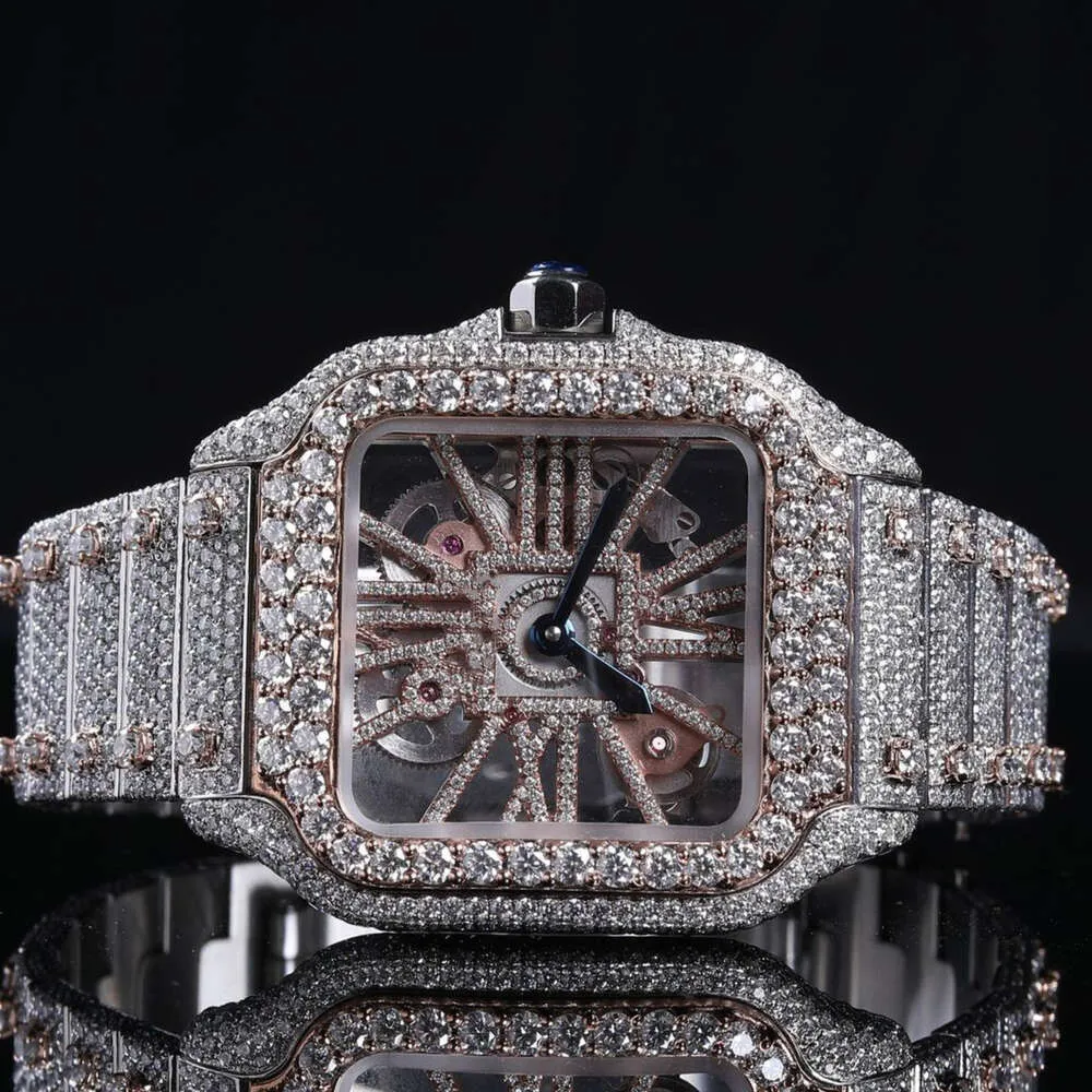 Premium Quality Iced VVS Lab Lab Crescido Mechanical Automatic Diamond Watch Men Women