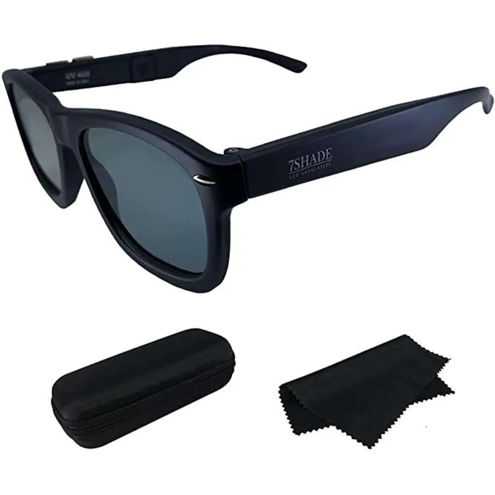 Fabrik Großhandel billig 7 verschiedene verstellbare Farbtöne polarisierte LCD-Sonnenbrille Anti-Blend-Dimmobjektiv UV400 Unisex Brille PC