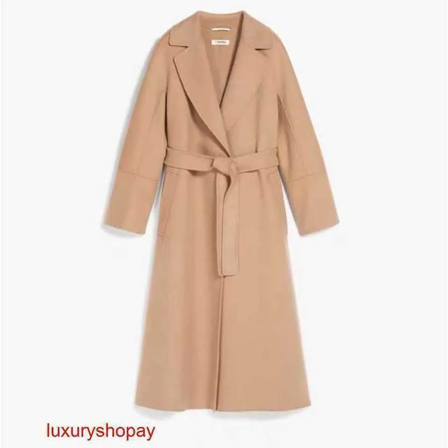 Maxmaras Women Cashmere Coat Maxmara podwójna wełna powiązanie 9011023106 rjkk