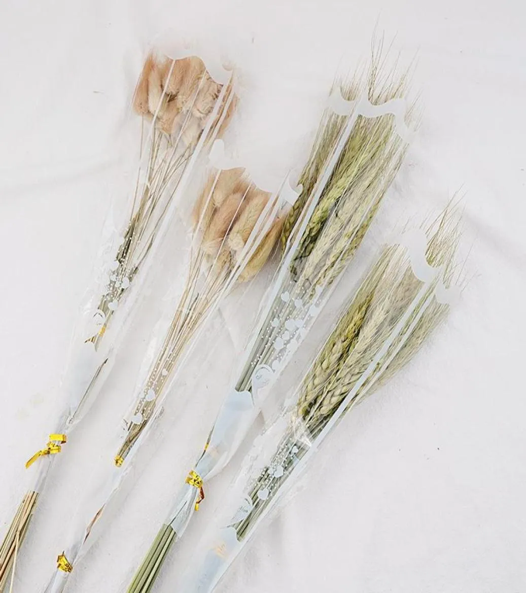 装飾的な花の花輪天然小麦の尾草干し草乾燥花スパイク乾燥ブーケビッグエルホームデコレーション4435122
