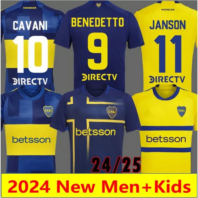 2024 Boca Juniors CAVANI Soccer Jerseys home away 3rd BENEDETTO ZEBALLOS MARADONA maillots JANSON MARCOS ROJO M.MERENTIEL MEDINA Football Shirts men kids Uniforms