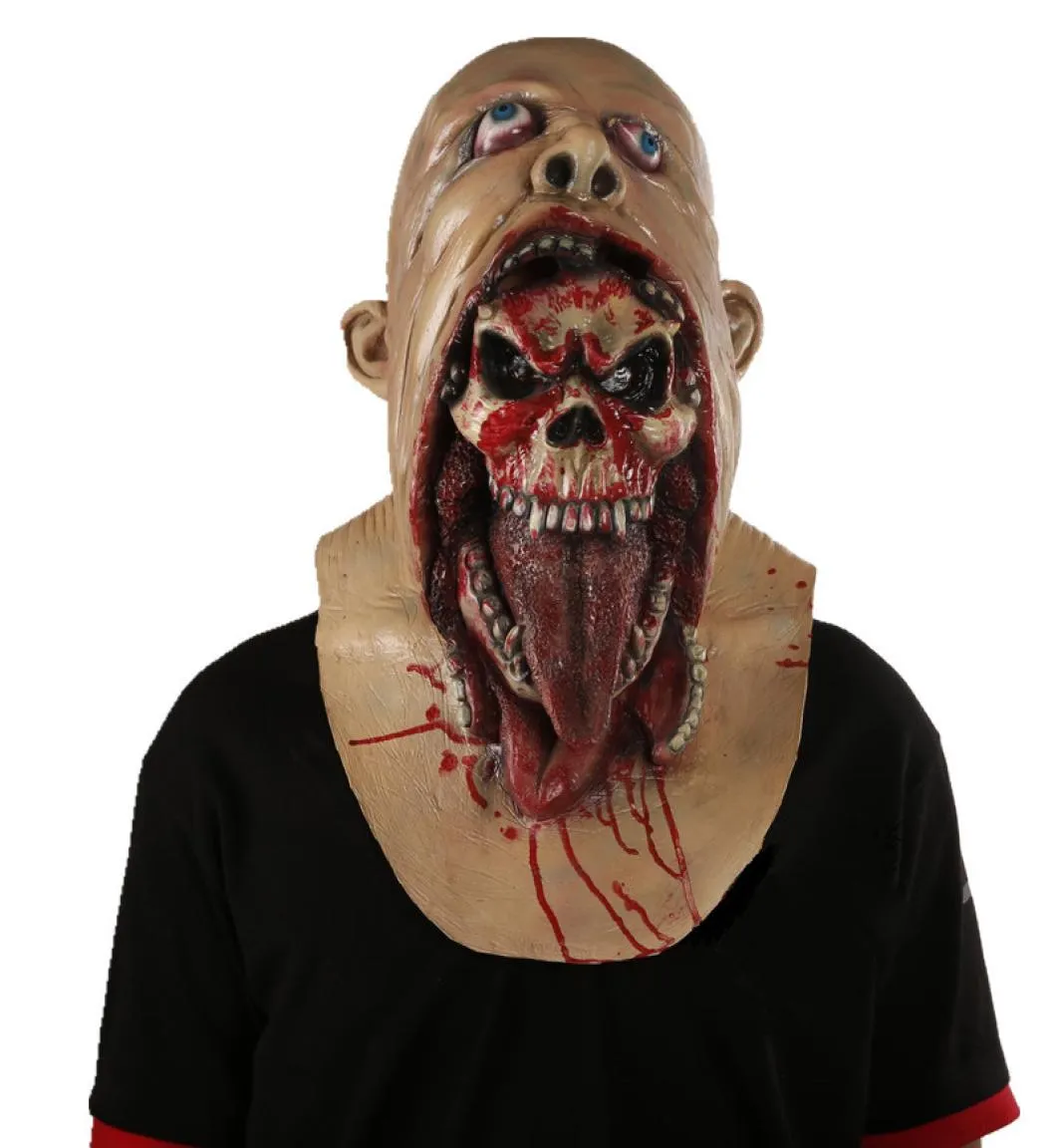 Fantastico Halloween Bloody Bloody Smart Horror Mask Monster Monster Maschera Vampire Mask Lattice COSTUTTO Full Head Cosplay Mask Masquer5985019