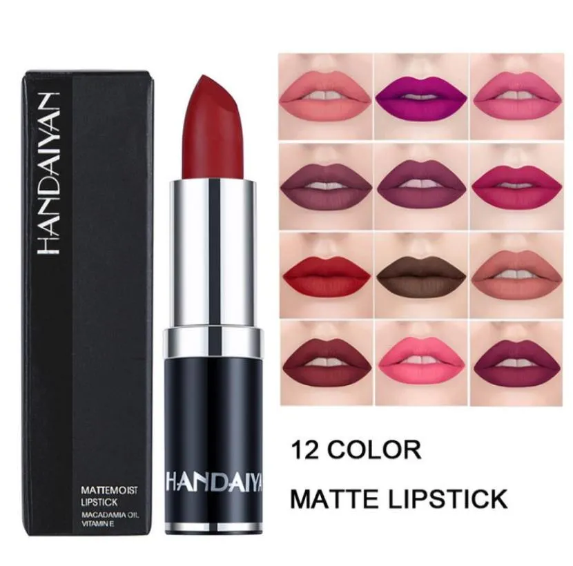 Handaiyan Matte Velvet Lipstick 3G Red Lipsticks Longlasting Natural Makeup Woman Matt Lip Stick8053637