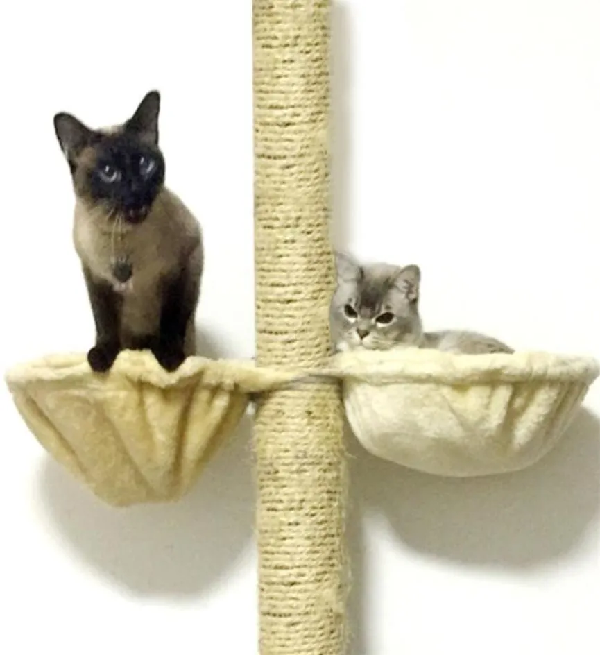 Zachte kat hangmat installatie op boom slaapkennel hangend dikke pluche 4colors big bed huisdier dia 30cm35 cm capaciteit 2107228541257