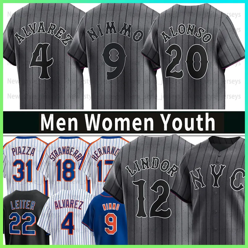 Francisco Lindor New York Jerseball Jerseys Mets Brandon Nimmo Edwin Diaz Kodai Senga Pete Alonso Tylor Megill Francisco Alvarez Brett Baty Starling Marte Quintana