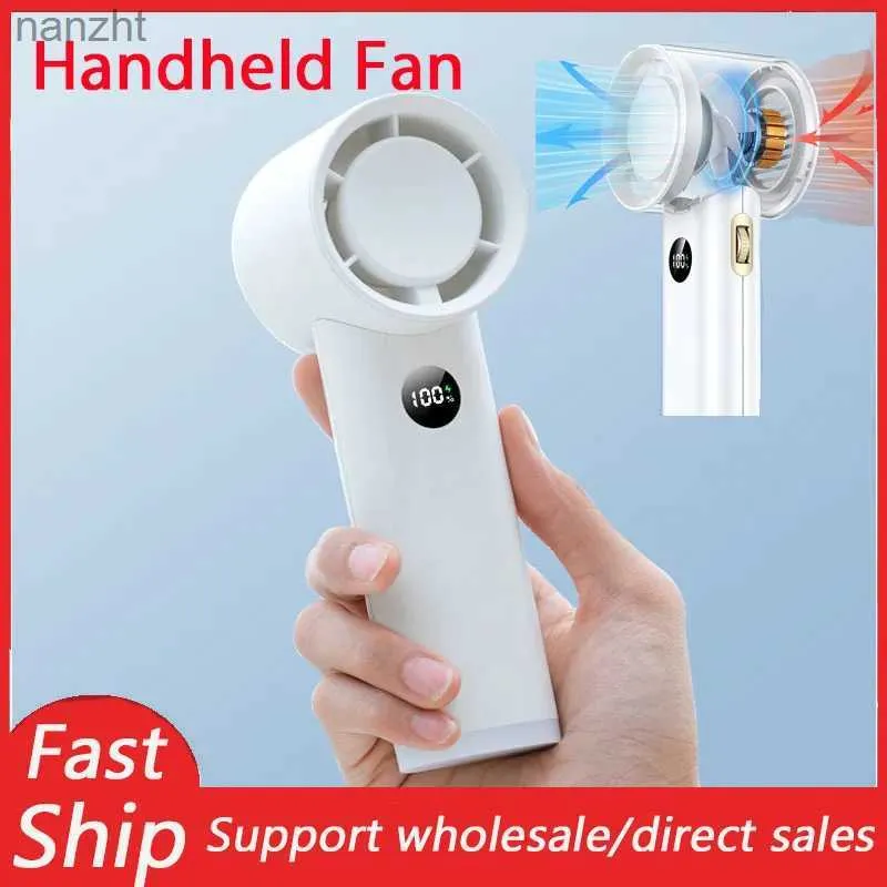 Electric Fans Portable air conditioner with night light mini manual fan USB charging fan wireless handheld Turbofan for outdoor useWX
