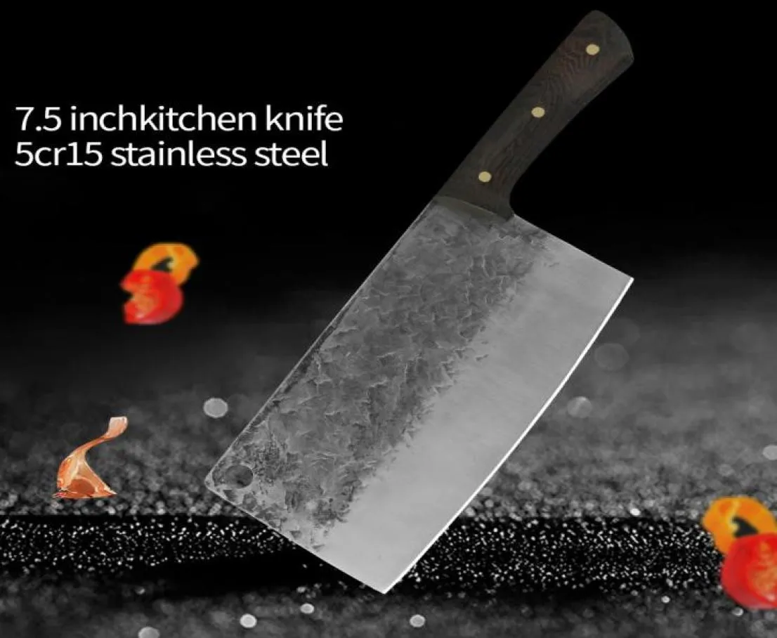 75 inch Big Bone Chopper Cleaver Forged Chinese Butcher Cutlery Knife Tool Camping Handmade Sliced Chef Kitchen Chopping Knife9249831