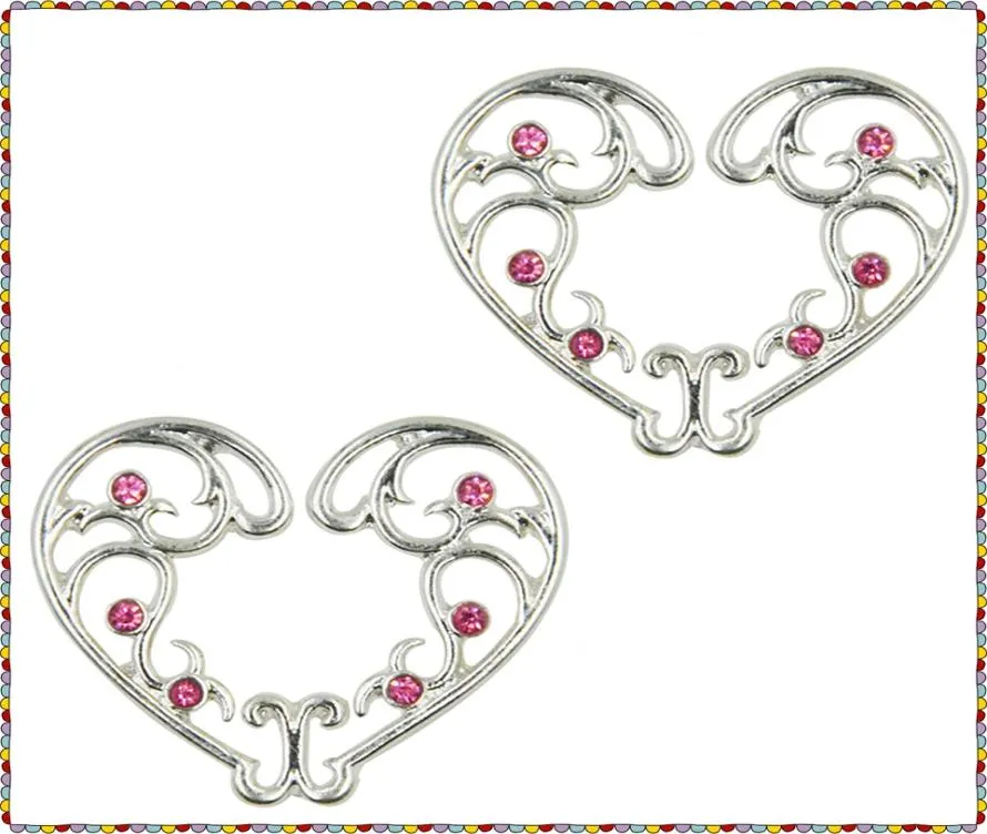 3 Pair Sexy Non Pierced Clip On Fake Nipple Ring pink diamond Body Jewelry Shield Cover Clamps Adult Sex Toy Piercing Adjustable S1314774