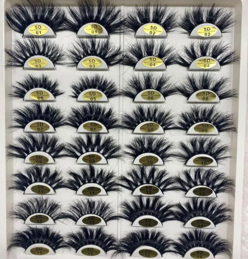 Rearl Mink 5D Minks Dramatic Long Lash Makeup Full Strip 25mm Mink