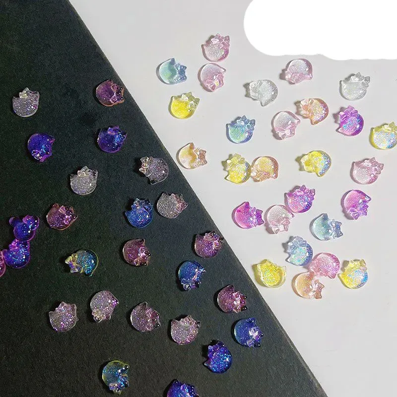 100pcs Japońska koreańska urocza gwiazda kresków kreskówka manicure biżuteria Diamond Kawaii Nail Charms 240430