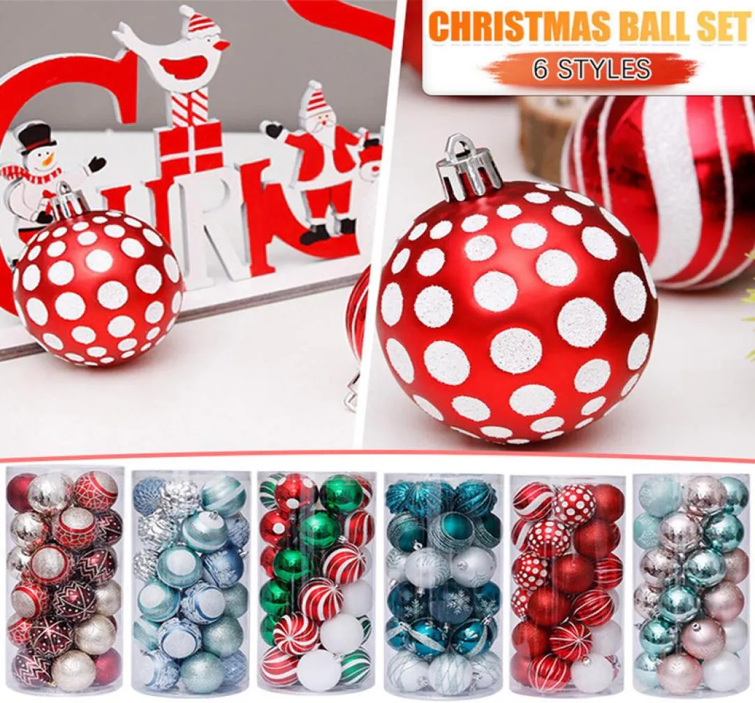 30pcsクリスマスデコレーションボールツリー装飾品の大きな泡の発泡スチロール装飾玩具木6cmボール削除Y2010209834561